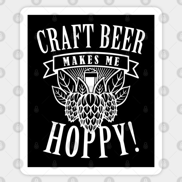 Craft Beer Makes Me Hoppy Sticker by LuckyFoxDesigns